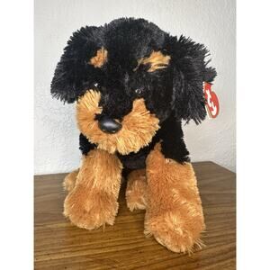 Ty Classic BRUTUS Rottweiler Puppy Dog Brown black 20079 Plush 12” Red Collar